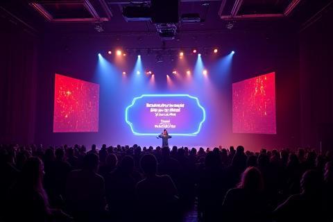 Event photography of an awards ceremony stage
