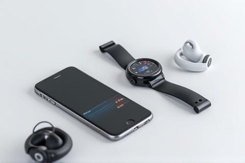 Product photography of tech gadgets