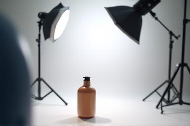 Professional commercial shoot example showing a product setup