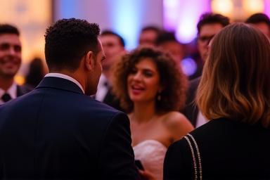 Event photography capture showing guests at a reception